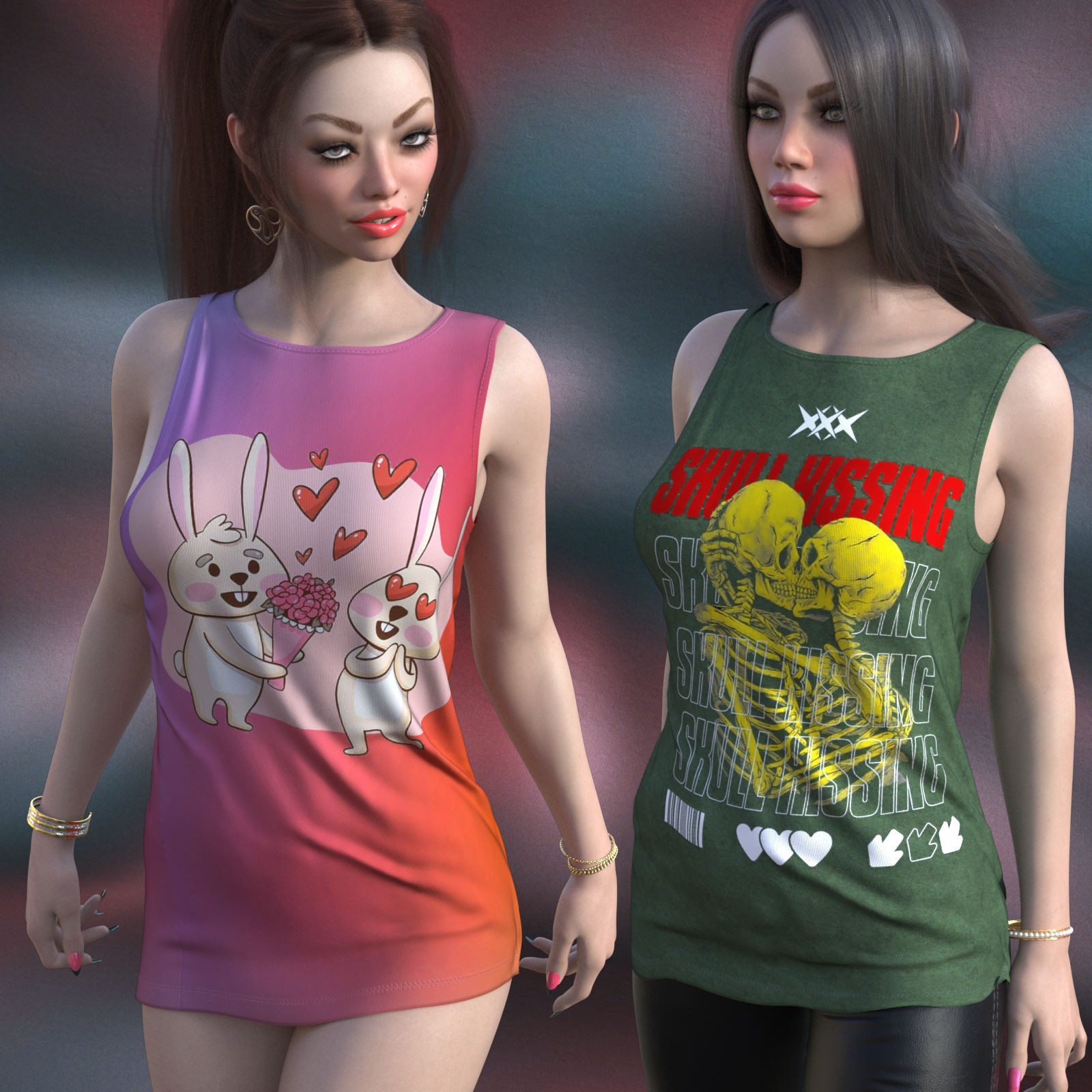 DA-SweetHeart for dForce Boyfriend Workout Shirt Genesis8-8.1 Female by lilflame by N/A