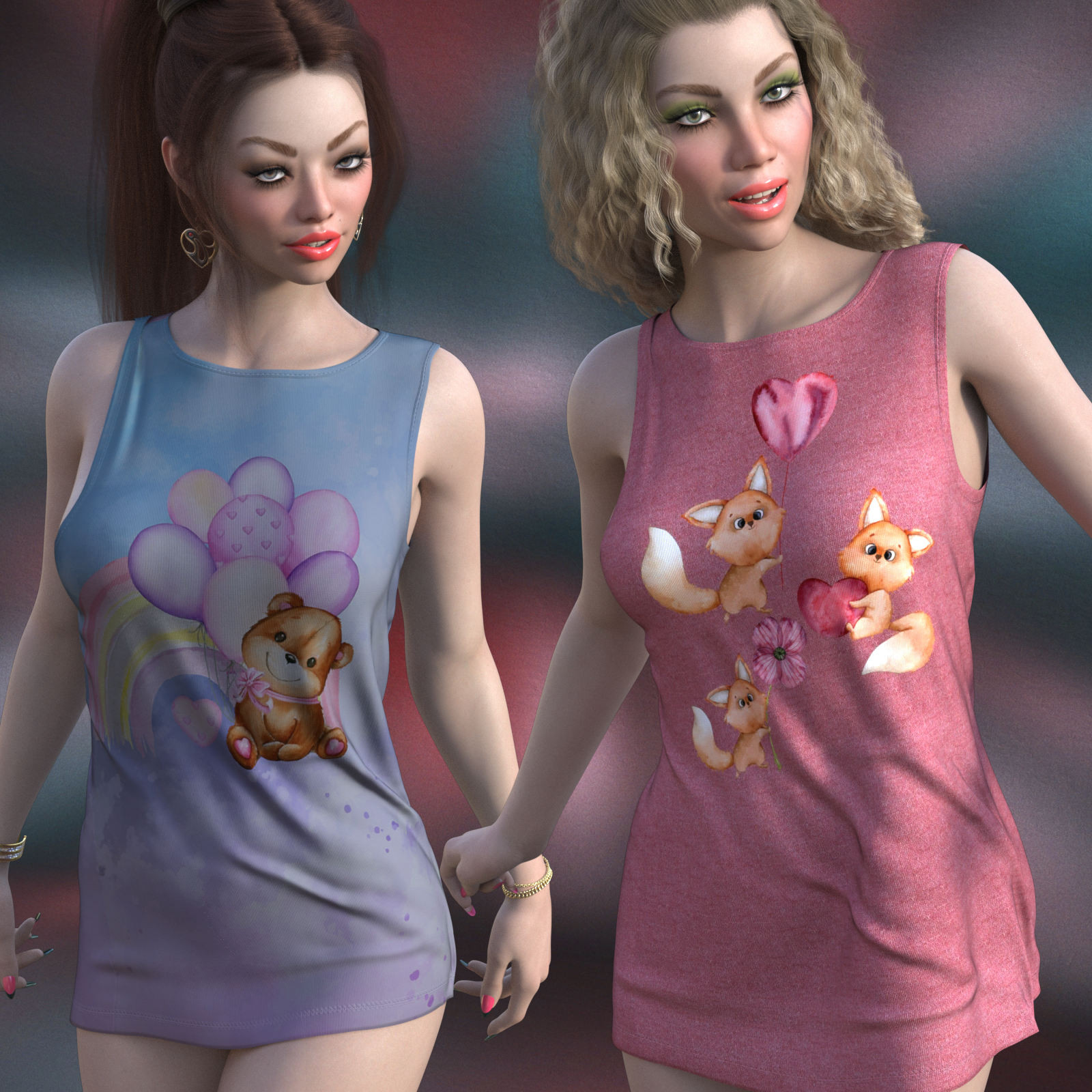 DA-SweetHeart for dForce Boyfriend Workout Shirt Genesis8-8.1 Female by lilflame by N/A