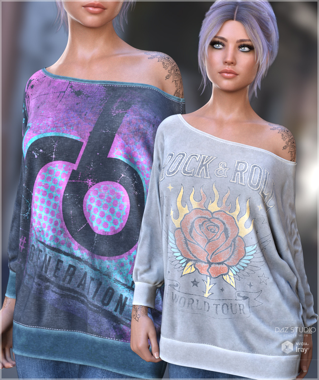 Trends Textures for dForce Oversized Weekend Top by N/A