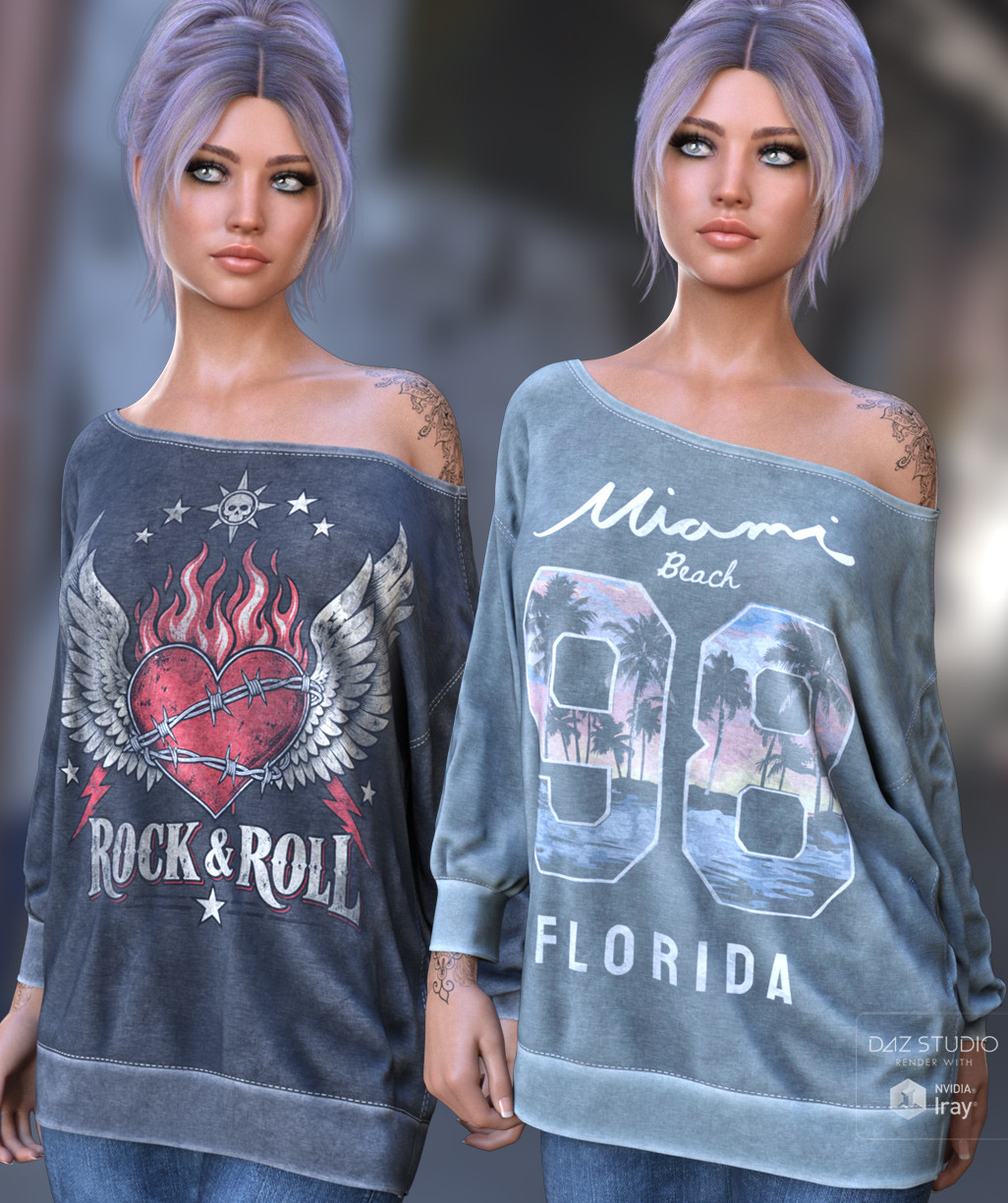 Trends Textures for dForce Oversized Weekend Top by N/A