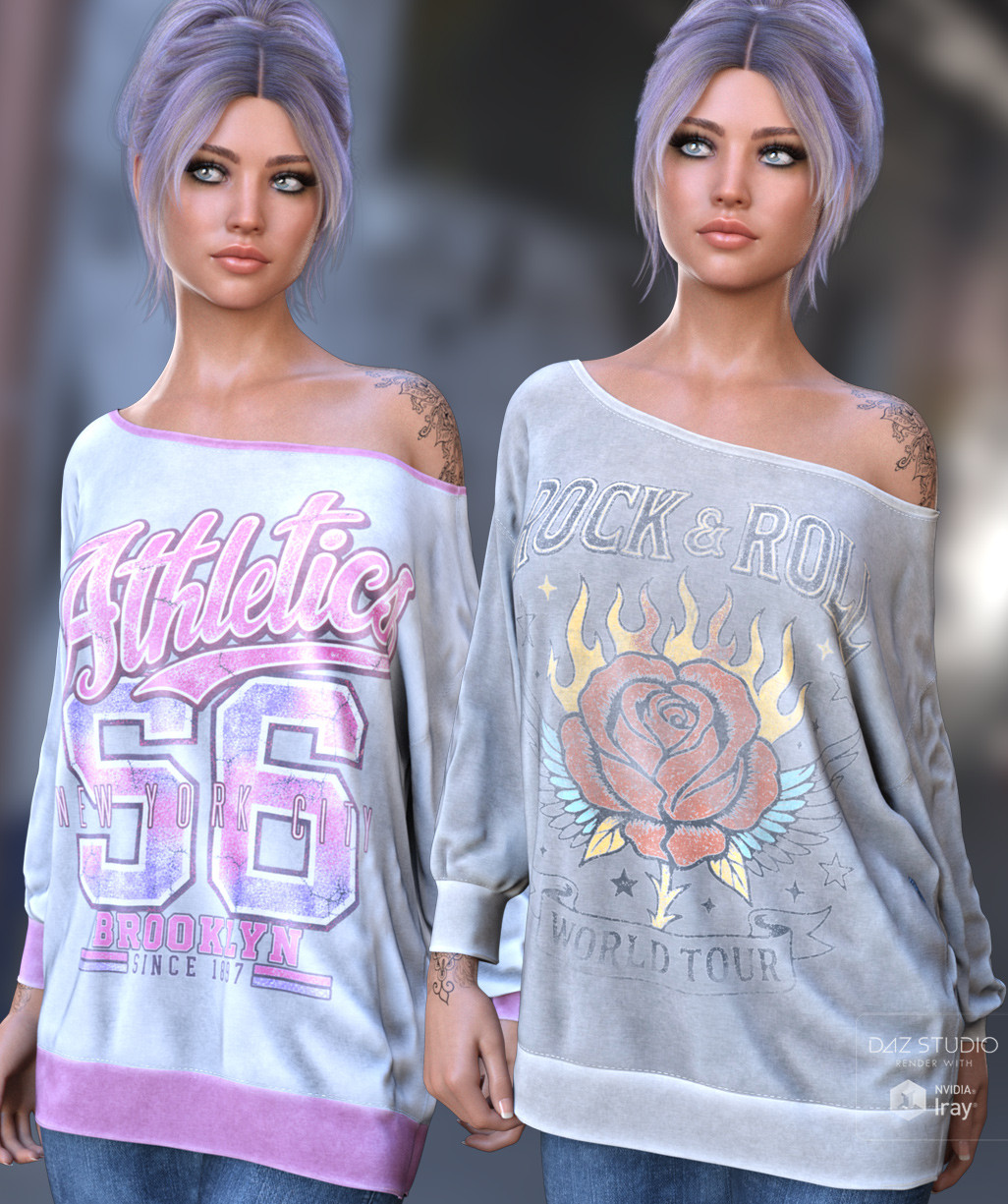 Trends Textures for dForce Oversized Weekend Top by N/A