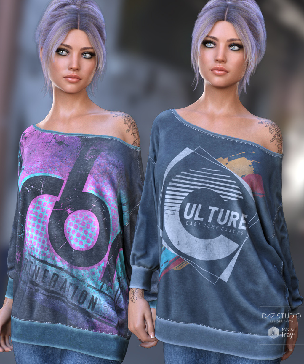 Trends Textures for dForce Oversized Weekend Top by N/A