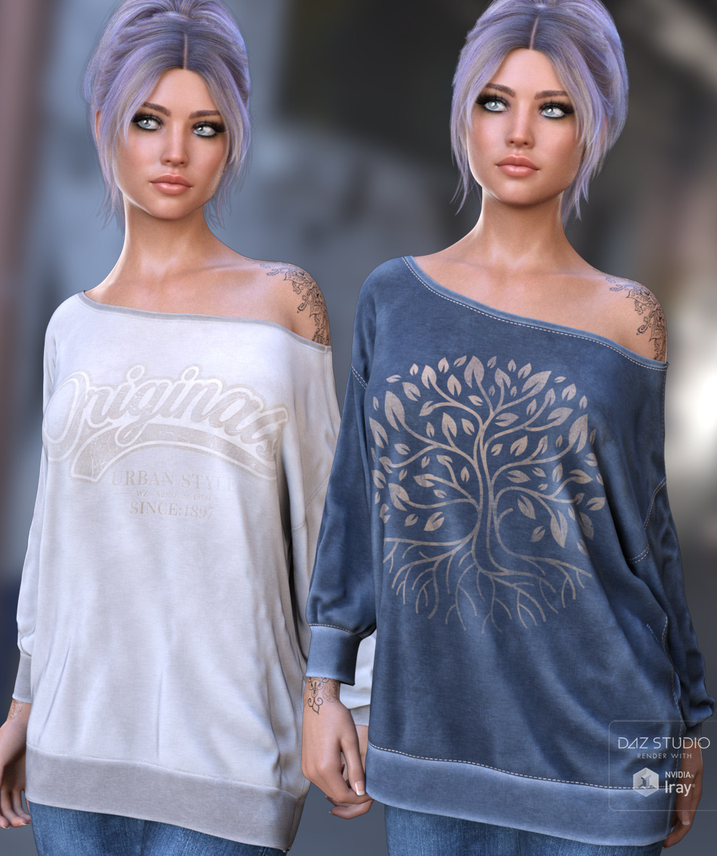 Trends Textures for dForce Oversized Weekend Top by N/A