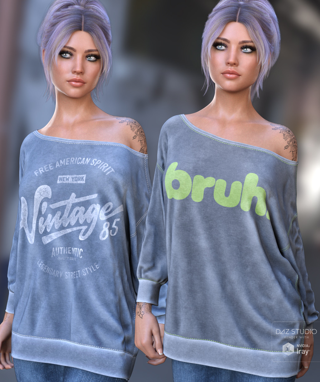 Trends Textures for dForce Oversized Weekend Top by N/A