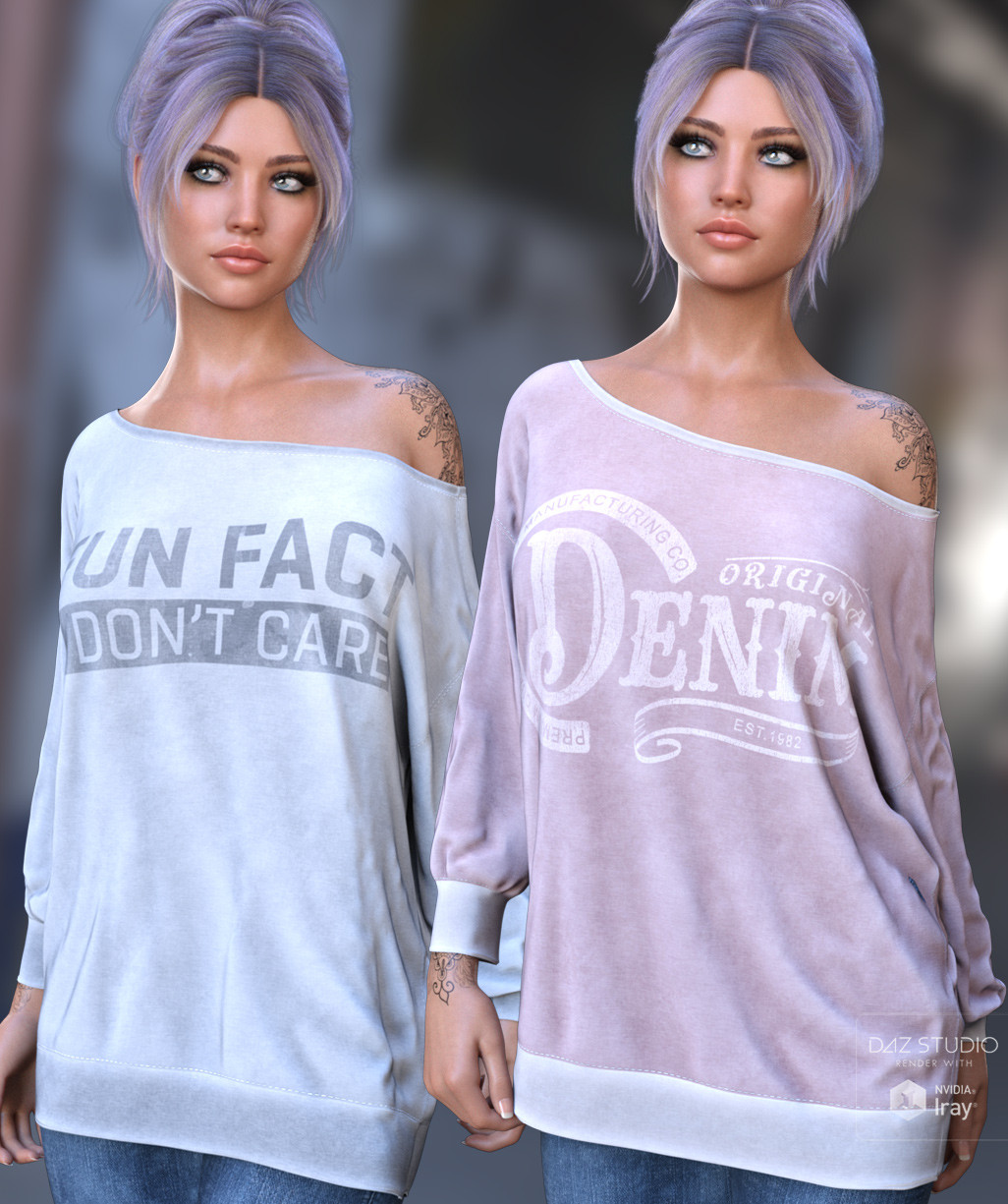 Trends Textures for dForce Oversized Weekend Top by N/A