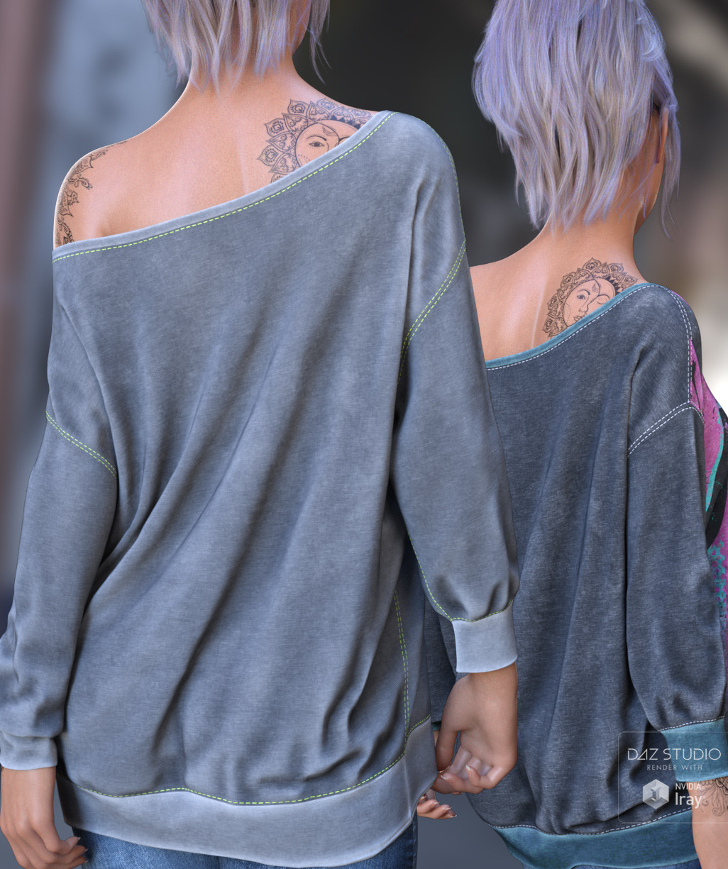 Trends Textures for dForce Oversized Weekend Top by N/A