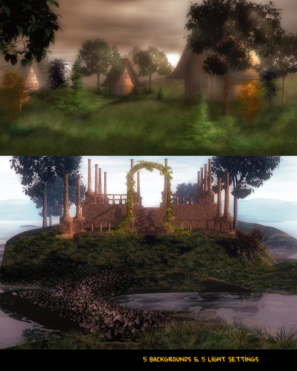 Cyclorama Background Textures & Lights - 3 2D antje