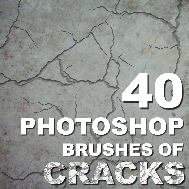 40 Brushes of Cracks 2D designfera