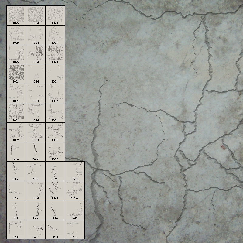 40 Brushes of Cracks 2D designfera