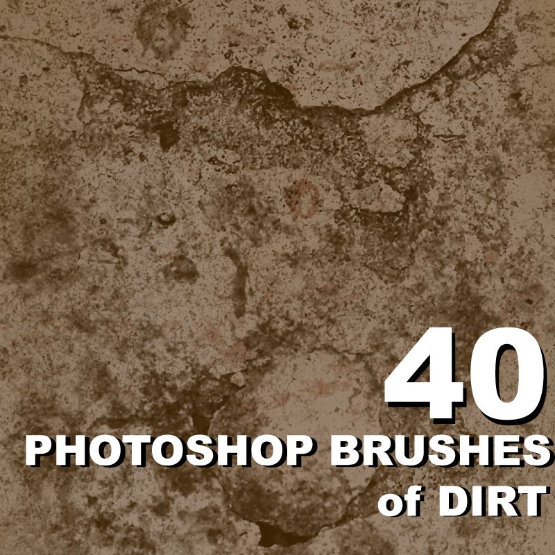 40 Photoshop Brushes of Dirt 2D designfera