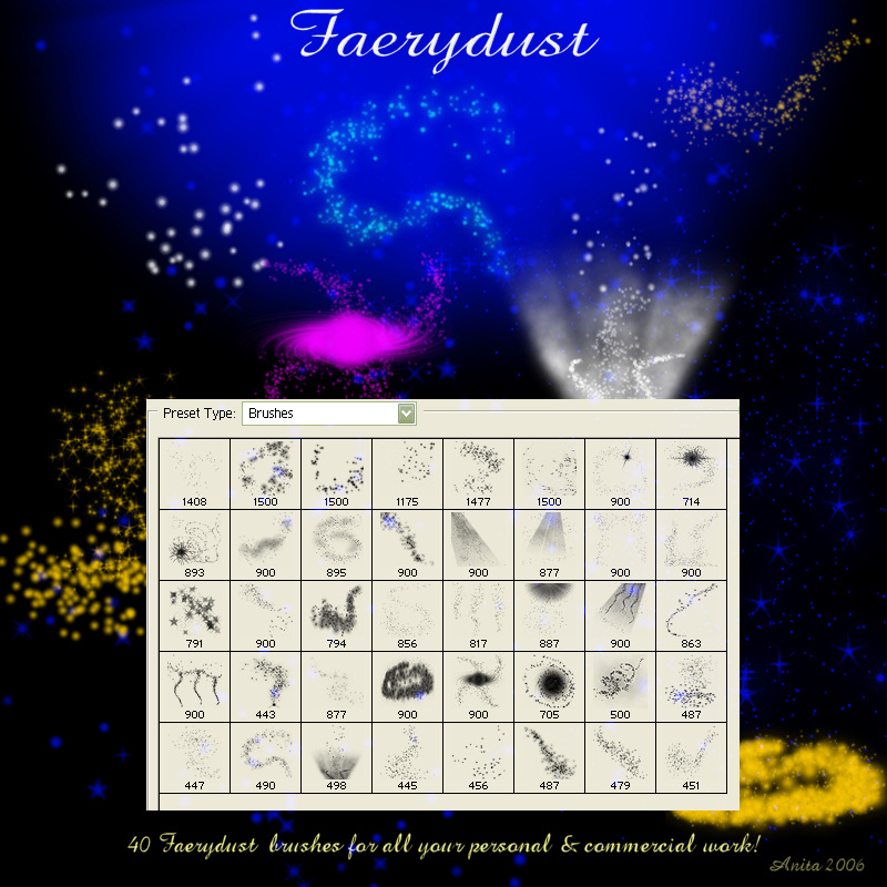 40 Faerydust Brushes for PSP Amaranth