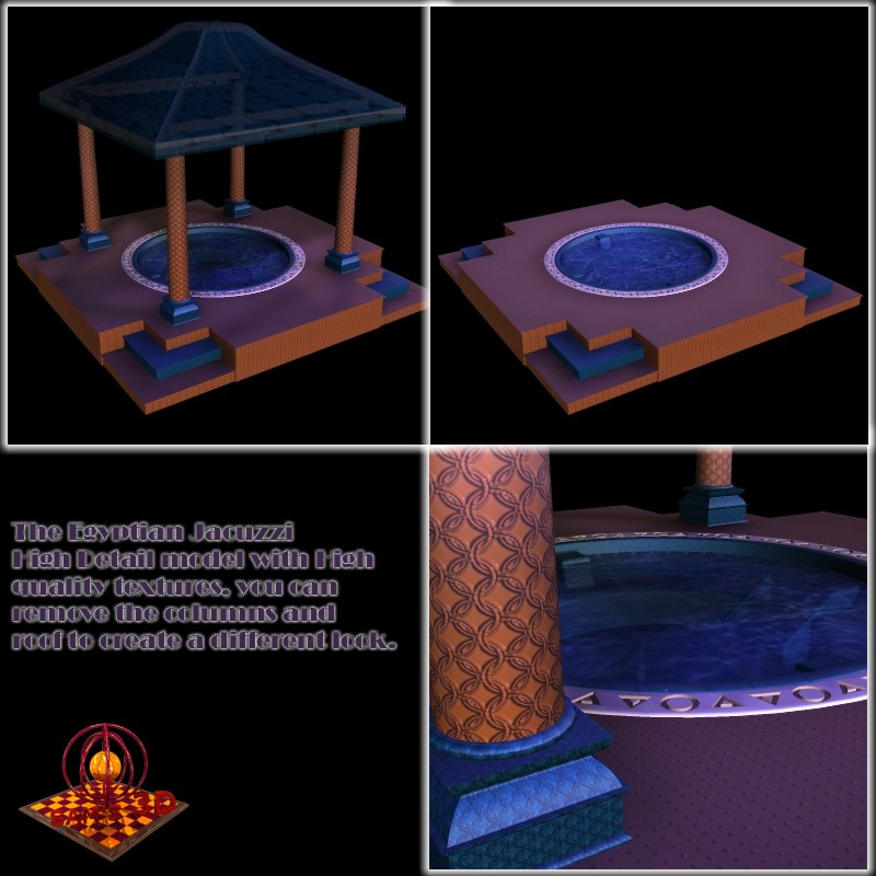 Jacuzzi's (2) Egyptian and Tropical SAMS3D