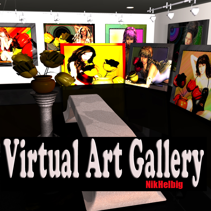 Virtual Art Gallery Poser DAZ nikhelbig
