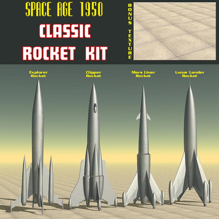 Classic Scifi Rockets Kit