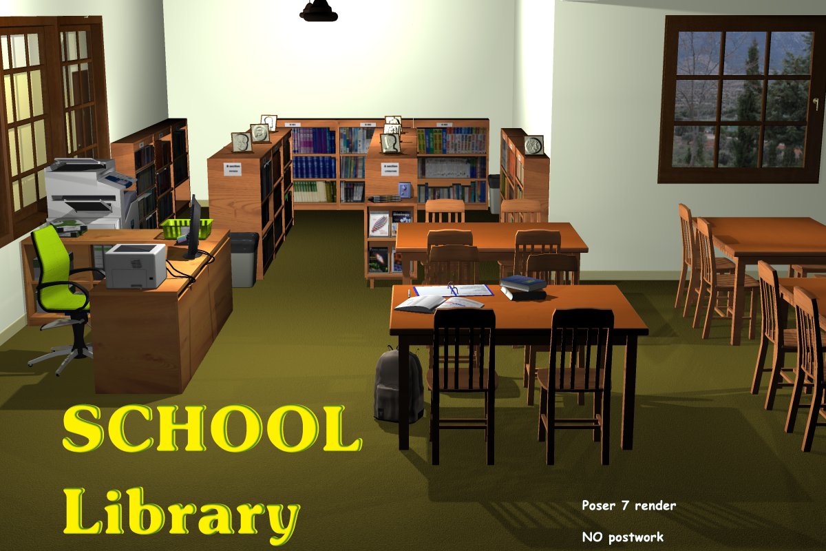 School Library by N/A