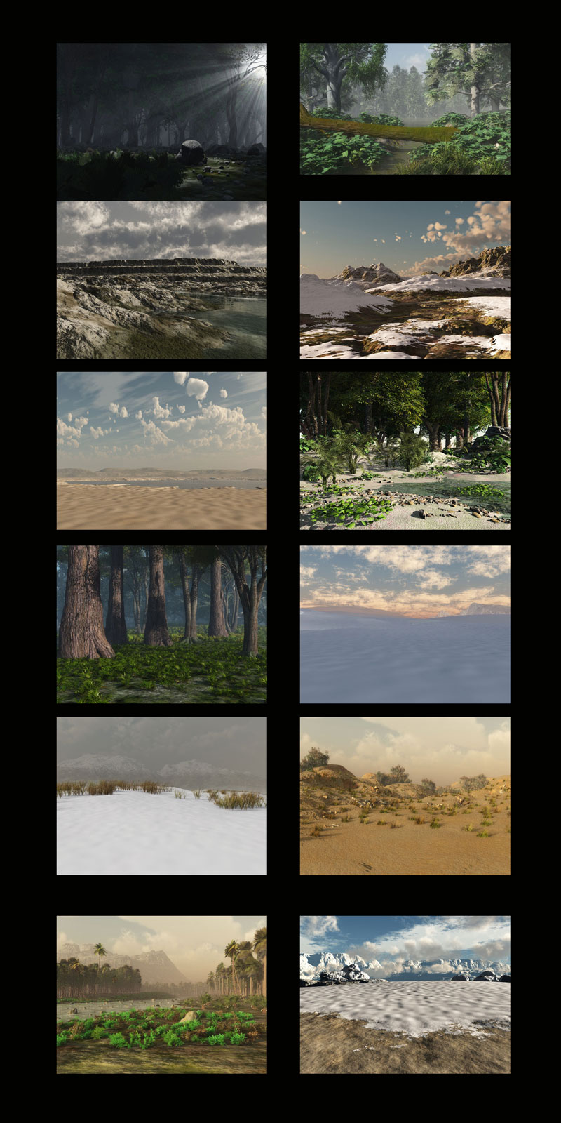35 More Prehistoric Backgrounds 2D MNArtist