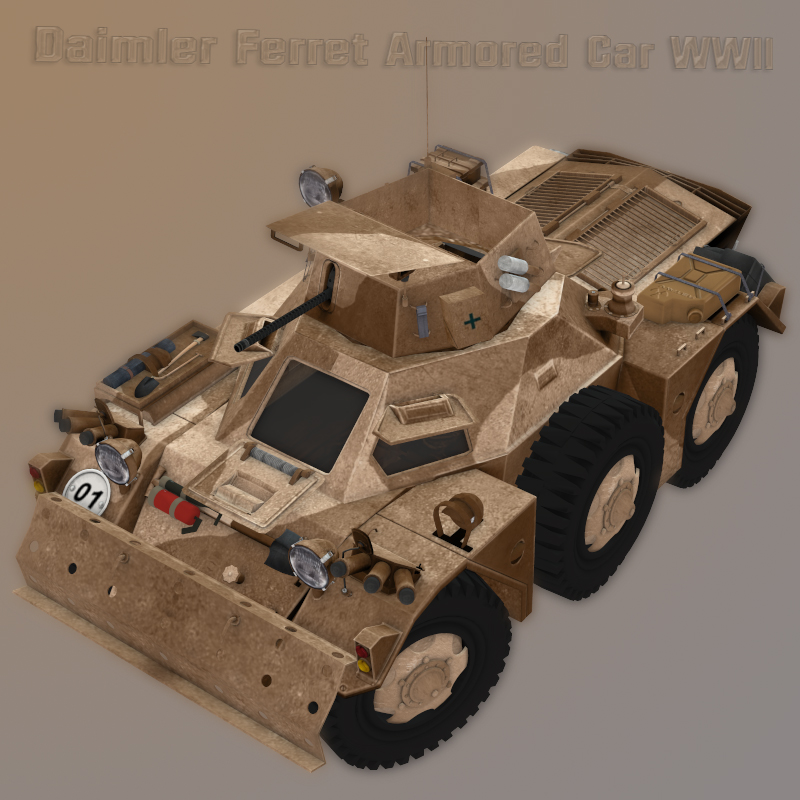 Daimler Ferret Armored Car WWII Poser Themed Speeddy