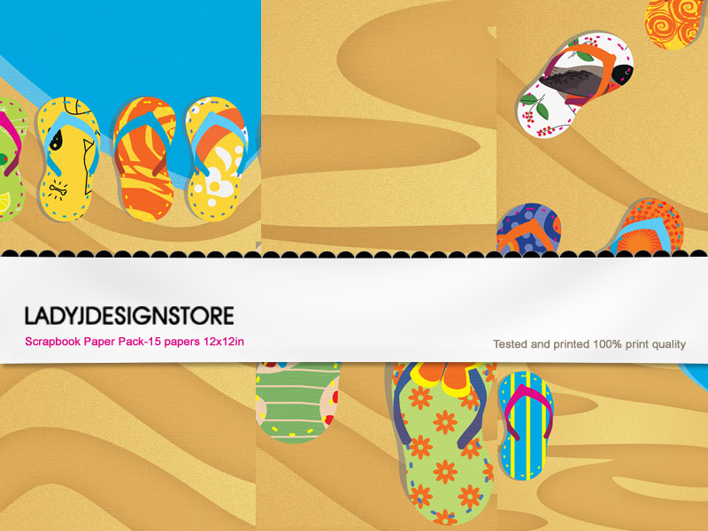 Flip Flop Paper Pack 2D LadyJ