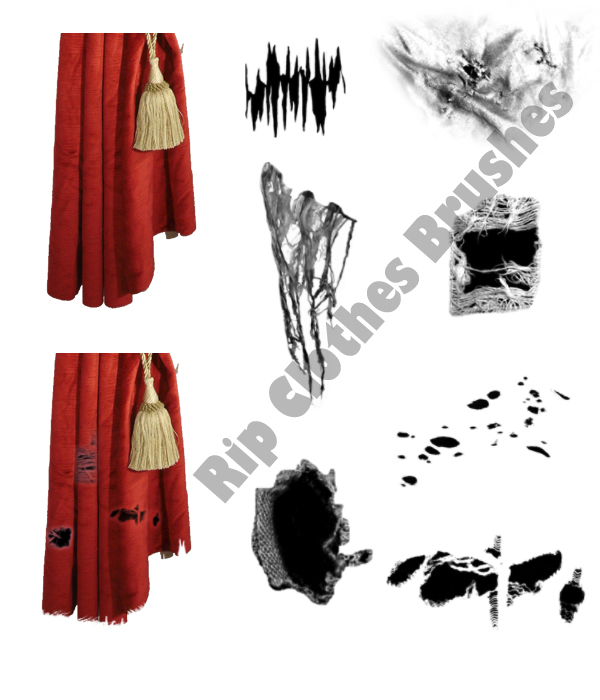 Rip Clothes Brushes Themed 2D juliprecioso