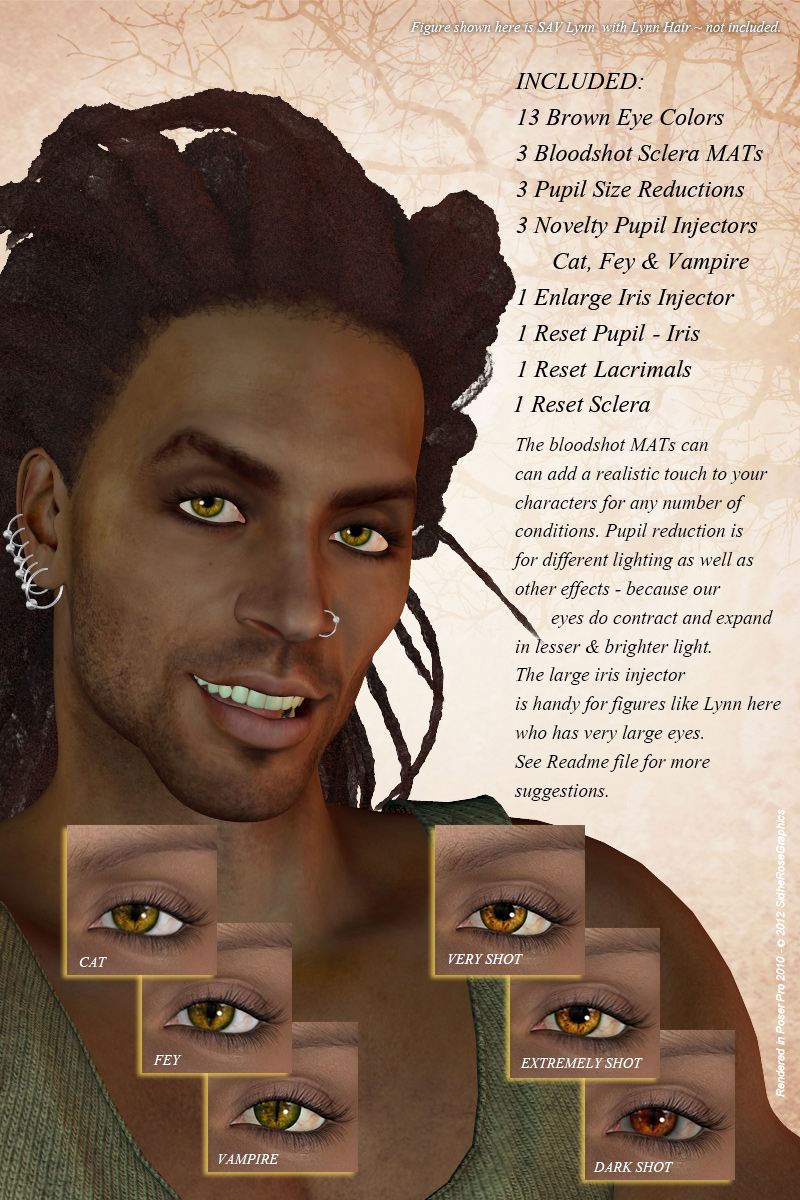 SRGCustom Eyes Browns Characters SidheRoseGraphics