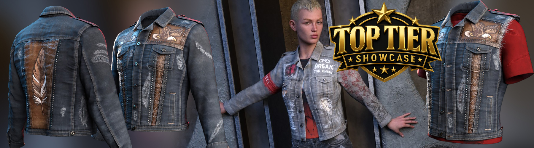 romarovprivate - TTS - dForce Denim Jacket and TShirt for G8M, G8F, and G9