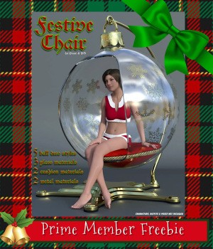 Festive Chair for Poser and DS